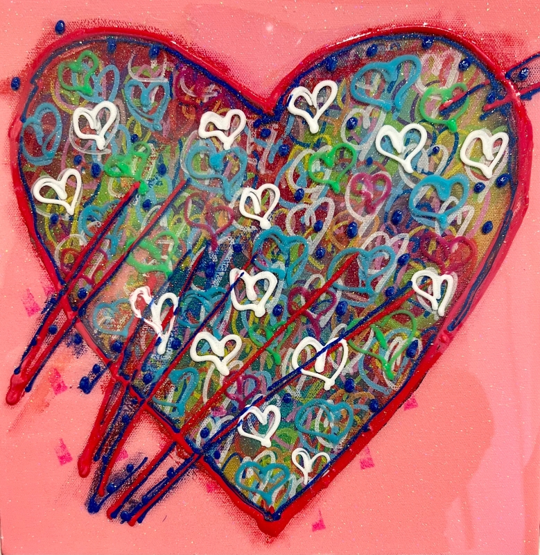 Pink Heart by artist Lacy Husmann